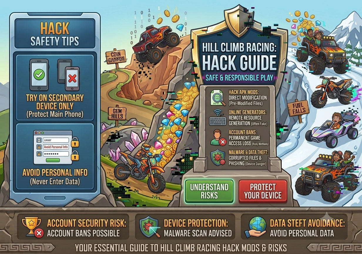 Hill Climb Racing Hack Is It SafeThe term hill climb racing hack refers to any method used to gain unlimited resources or unfair advantages in the game. A hill climb racing ha
